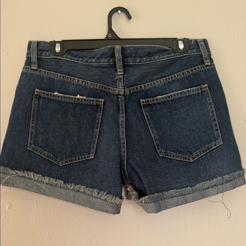 NWOT Current/Elliott Dark Wash Cuffed Denim Shorts 27 - Picture 4 of 8